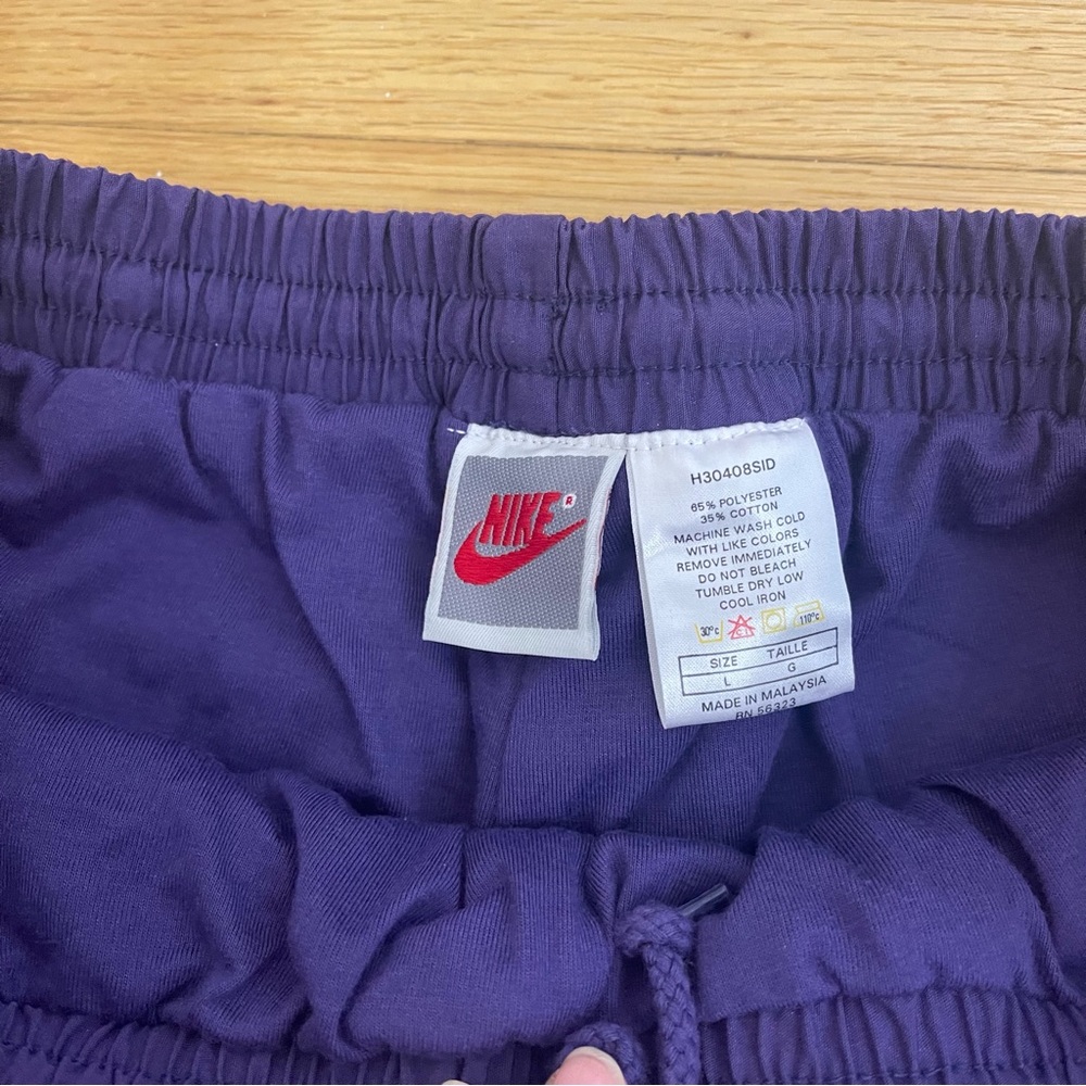 Vintage Nike Track Pants Joggers 90’s Purple Sweatpants With Drawstring - Picture 5 of 10